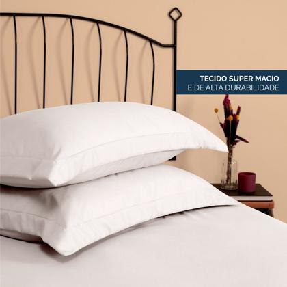 Imagem de Fronha Slim Envelope Com 3 Abas Micropercal 200 Fios 70cmX50cm - Casa Paulinha