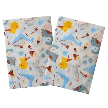 Imagem de Fronha travesseiro bebe Menino Estampada 100% Algodão kit 4 uni Berço Quarto Enxoval Maternidade Recém Nascido Conjunto