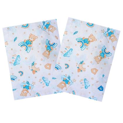 Imagem de Fronha travesseiro bebe Menino Estampada 100% Algodão kit 4 uni Berço Quarto Enxoval Maternidade Recém Nascido Conjunto