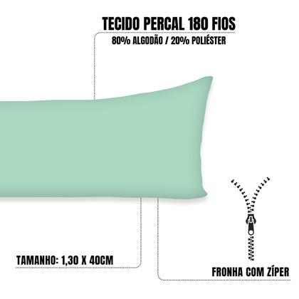 Imagem de Fronha Travesseiro de Corpo Xuxão 1,30mx40cm Com Zíper 100% Algodão Percal 200 Fios