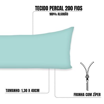 Imagem de Fronha Travesseiro de Corpo Xuxão 1,30x40cm Com Zíper 100% Algodão Percal 200 Fios