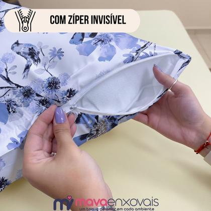 Imagem de Fronha Xuxão Travesseiro de Corpo 400 Fios Capa Almofada c/ Zíper Estampado