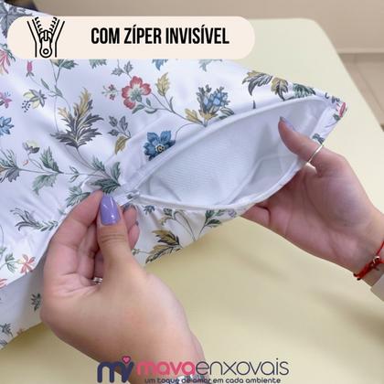 Imagem de Fronha Xuxão Travesseiro de Corpo 400 Fios Capa Almofada c/ Zíper Estampado