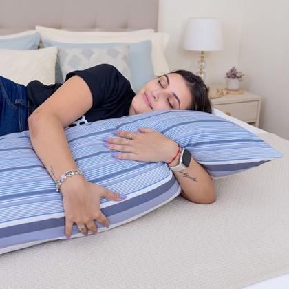 Imagem de Fronha Xuxão Travesseiro de Corpo 400 Fios Capa Almofada c/ Zíper Estampado