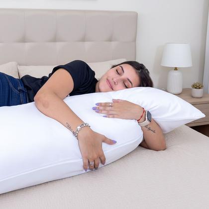 Imagem de Fronha Xuxão Travesseiro de Corpo 400 Fios Capa Almofada c/ Zíper Liso