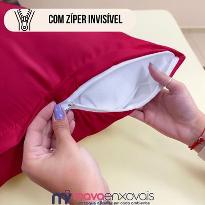 Imagem de Fronha Xuxão Travesseiro de Corpo 400 Fios Capa Almofada c/ Zíper Liso