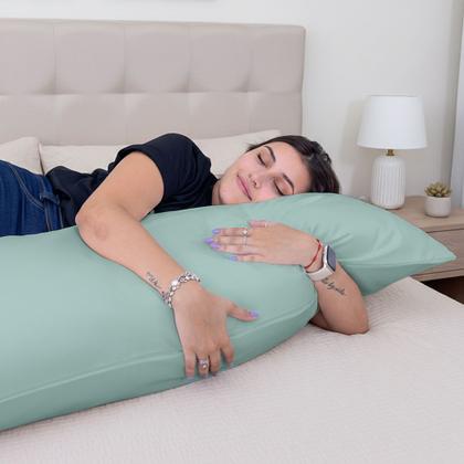 Imagem de Fronha Xuxão Travesseiro de Corpo 400 Fios Capa Almofada c/ Zíper Liso