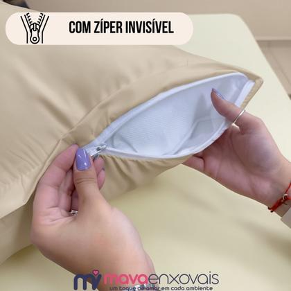 Imagem de Fronha Xuxão Travesseiro de Corpo 400 Fios Capa Almofada c/ Zíper Liso
