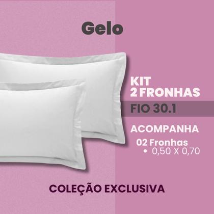 Imagem de Fronhas de Malha 100 Algodão Toque Macio Kit 2 Peças 50x70  FROMAL-2P-A