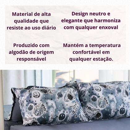 Imagem de Fronhas de Malha 100 Algodão Toque Macio Kit 2 Peças 50x70  FROMAL-2P-A