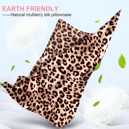 Imagem de Fronhas de seda LYSHIN Mulberry King Size Leopard Brown