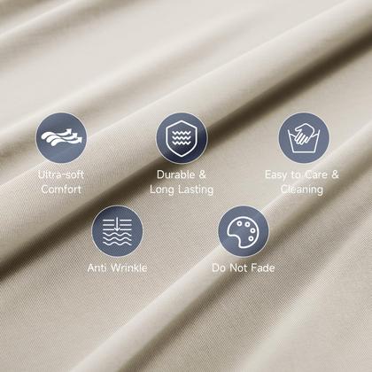 Imagem de Fronhas refrescantes QUTOOL King Size, conjunto de 2 champanhes