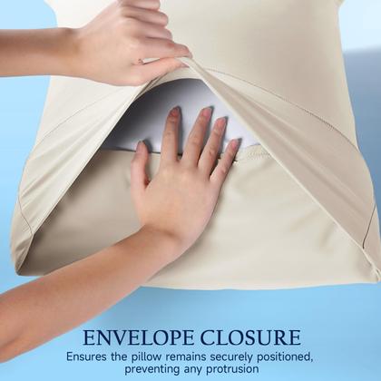 Imagem de Fronhas refrescantes QUTOOL King Size, conjunto de 2 champanhes