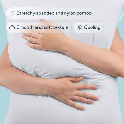 Imagem de Fronhas Refrigerantes Niagara Queen Size, conjunto de 2, cinza claro