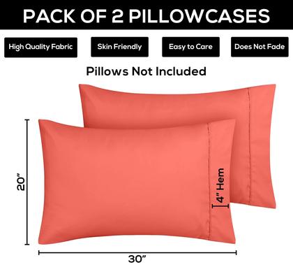 Imagem de Fronhas Utopia Bedding Queen, pacote com 2 unidades, microfibra macia