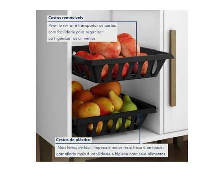 Imagem de Fruteira 1 Porta e 1 Gaveta Lorena Kaiki Móveis - Branco