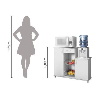 Imagem de Fruteira Armário Balcão Multiuso Cozinha Diva Branco