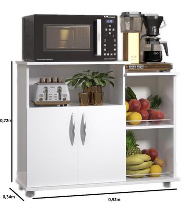 Imagem de Fruteira Armário Branco Base Utensílios Cozinha Multiuso 