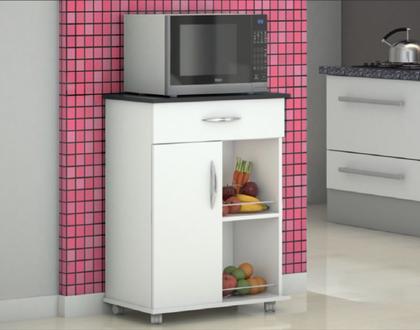 Imagem de Fruteira Armário Suporte Bebedouro Gaveta Cozinha Chão Branco