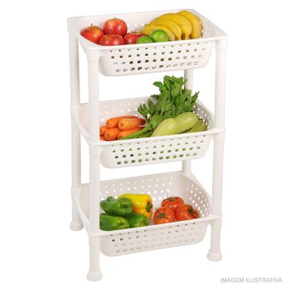Imagem de Fruteira com 3 Bandejas Branca Ordene