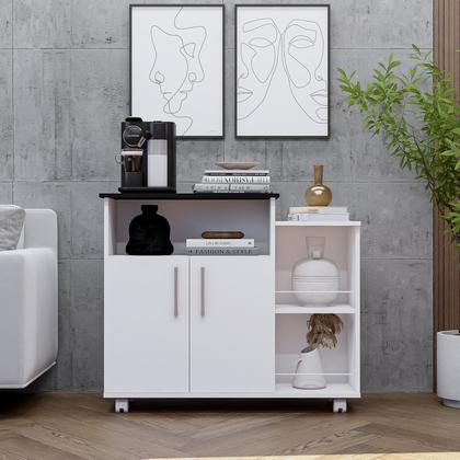 Imagem de Fruteira de Chão Com Rodinhas Porta Microondas Móveis Bonatto