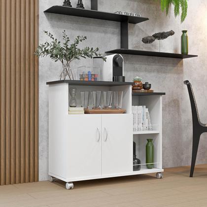 Imagem de Fruteira de Chão Com Rodinhas Porta Microondas Móveis Bonatto