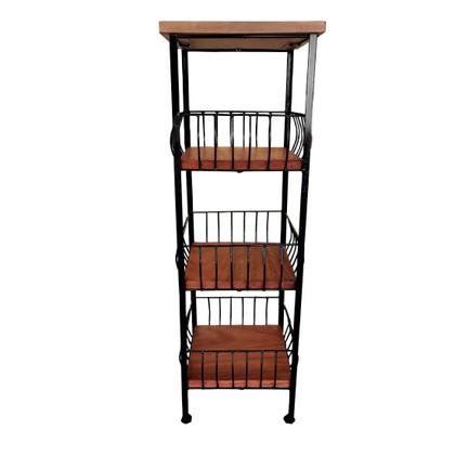 Imagem de Fruteira de Madeira Rústica 3 Andares com Ladrilho Organizador Decorativo