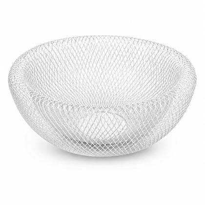 Imagem de Fruteira de Mesa Aramada Branca BSMIX Aço Porta Frutas Bancada Cozinha