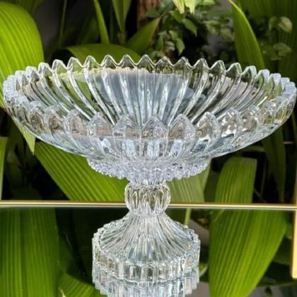 Imagem de Fruteira De Mesa Em Vidro Com Pé Brasília 20,1cm - Dumiat