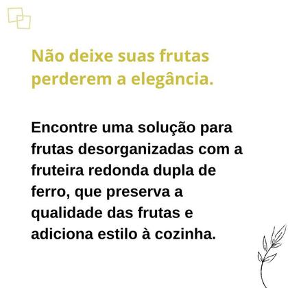 Imagem de Fruteira Dupla de Mesa de aço Moderna Redondo para Balcão de Cozinha