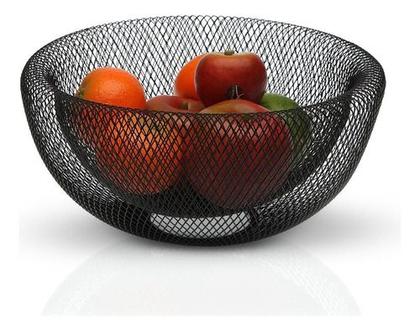 Imagem de Fruteira Mesa Cesta De Frutas Aramado Metalizado Preto
