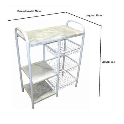 Imagem de Fruteira Multiuso com Pedra 65x32 Moura
