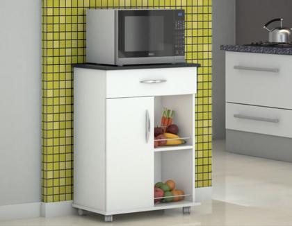 Imagem de Fruteira Multiuso Cozinha Balcão p/ Microondas Bebedouro Preto