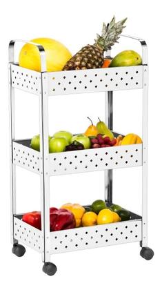 Imagem de Fruteira Organizador Multiuso 3 Andares Mak-inox