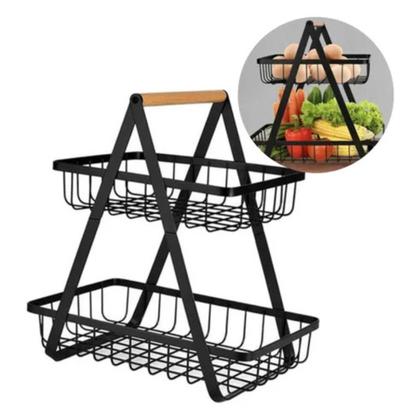 Imagem de Fruteira organizadora Cesta organizadora de ferro fruteira para bancada