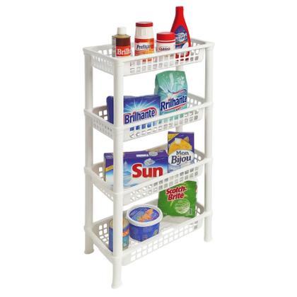 Imagem de Fruteira Organizadora de Chão 4 Andares Em Plástico Multiuso