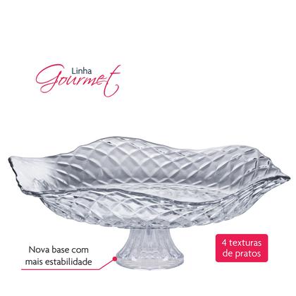 Imagem de Fruteira Saladeira Poncheira De Vidro Para Mesa Gourmet Suporte Fruta