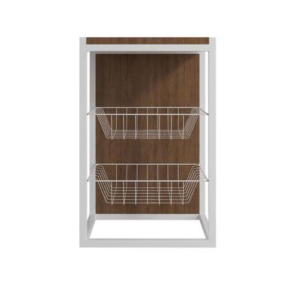 Imagem de Fruteira Vertical De Parede Imbuia/Branco