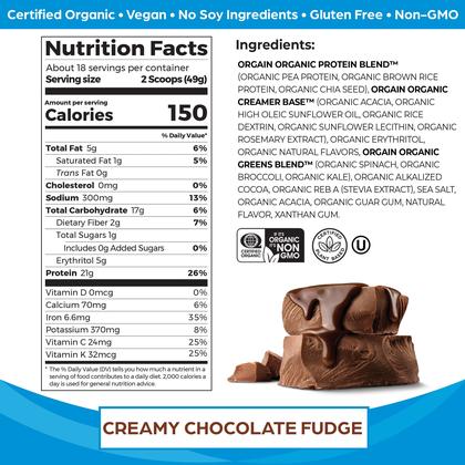Imagem de Fudge de chocolate cremoso vegano orgânico em pó