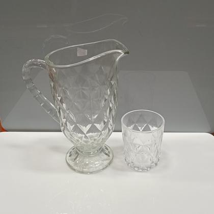 Imagem de FULL DIAMOND JG JARRA/COPOS 23x20x12cm 1L/275ml CRISTAL ECO TRANSP 7PÇ