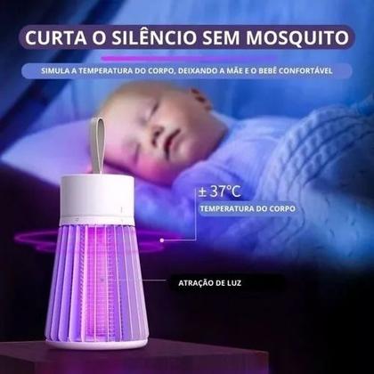 Imagem de Funcionalidade e Estilo: Luminária Mata Mosquito Armadilha Eletrica USB LED Recarregável
