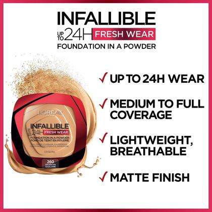 Imagem de Fundação L'Oreal Paris Infallible Fresh Wear Powder Mocha