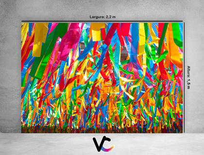 Imagem de Fundo Fotográfico 2,20 x 1,50 - Decoração Fitas de Festa Junina 049