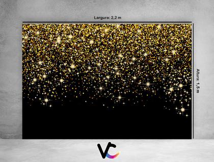 Imagem de Fundo Fotográfico 2,20 x 1,50 - Efeito Glitter e Brilho Dourado 001