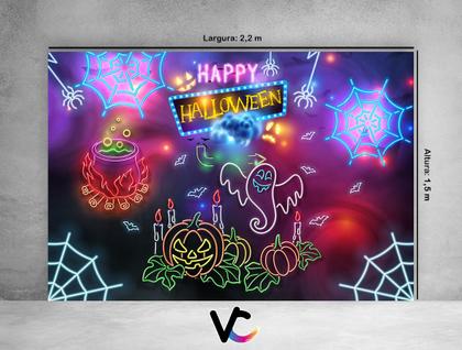 Imagem de Fundo Fotográfico 2,20 x 1,50 - Halloween Efeito Neon 080