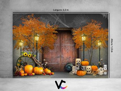 Imagem de Fundo Fotográfico 2,20 x 1,50 - Halloween Portão Rústico 056