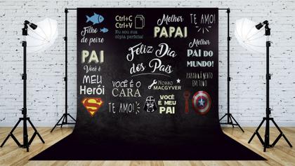 Imagem de Fundo Fotográfico em Tecido Chalkboard Dia dos Pais Referências