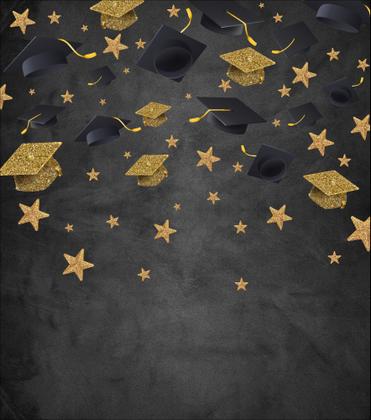 Imagem de Fundo Fotográfico em Tecido Formatura Capelo Glitter Dourado- 150x170cm