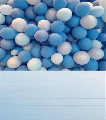 Imagem de Fundo Fotografico em Tecido Parede Bexiga Balão Azul e Branco-150x170cm