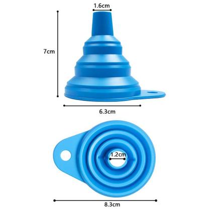Imagem de Funil De Silicone Dobrável Pequeno Retrátil Cozinha Prático